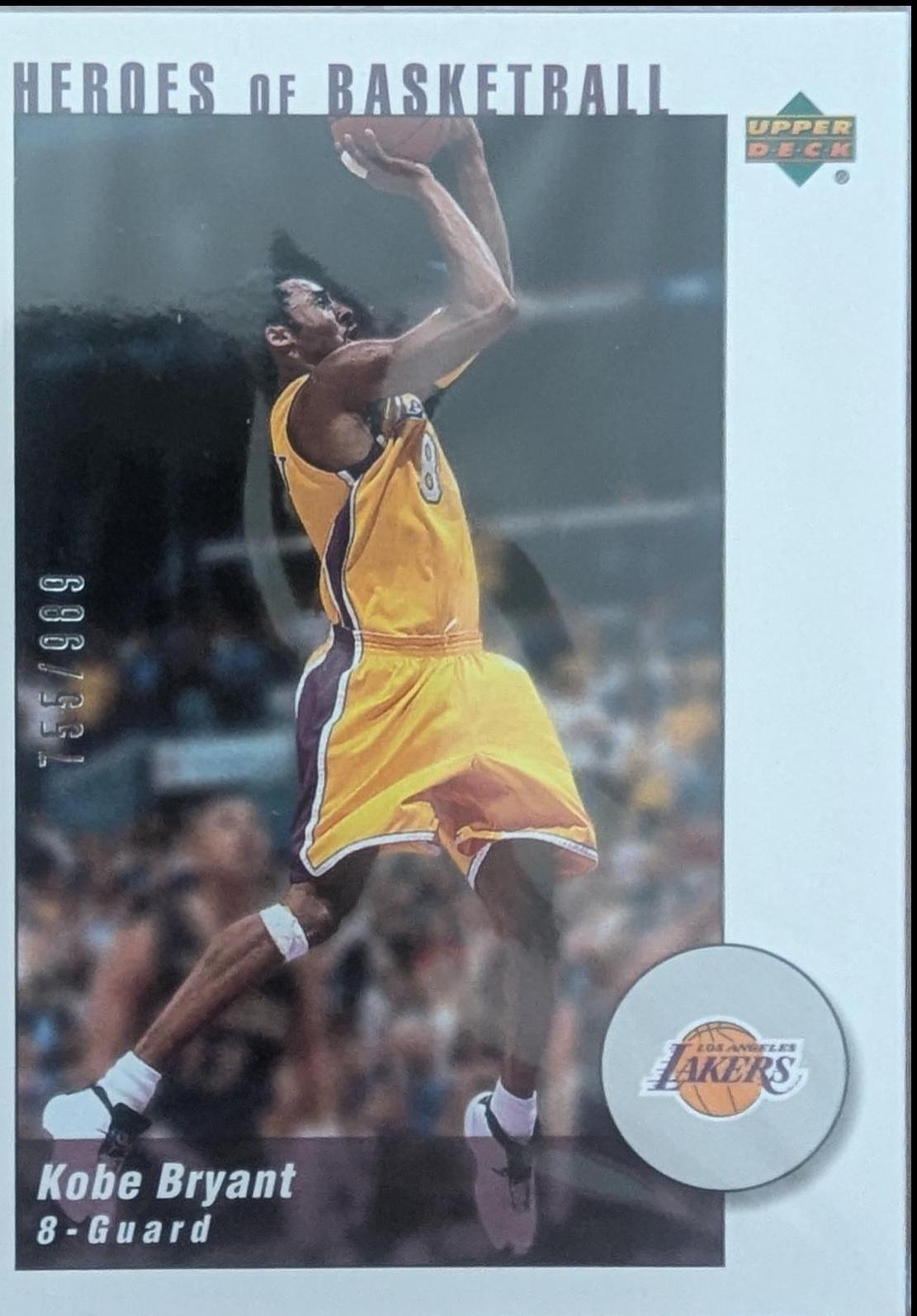 Kobe Bryant #KB8 Basketball Cards 2002 Upper Deck Authentics Heroes of Basketball