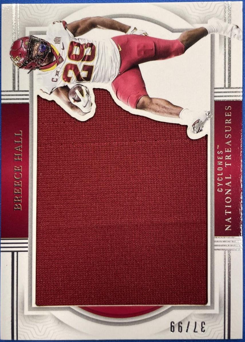 Breece Hall #S-BHL Football Cards 2024 Panini National Treasures Collegiate Silhouettes