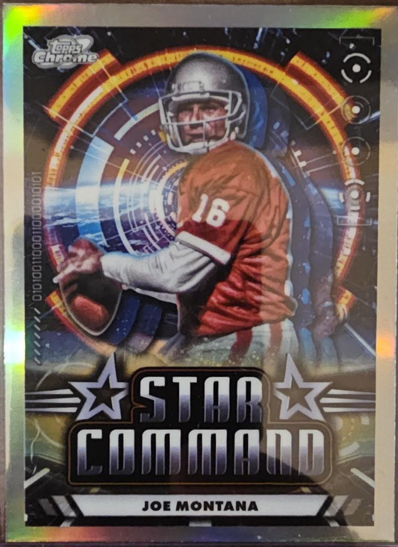Joe Montana #SC-22 Football Cards 2024 Topps Cosmic Chrome Star Command