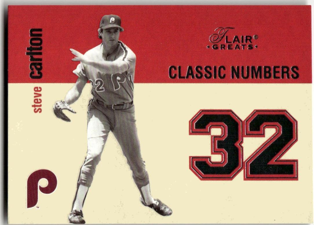 Steve Carlton #13 2003 Flair Greats Classic Numbers Baseball