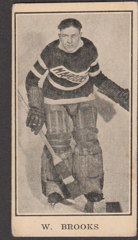 W. Brooks #80 Hockey Cards 1928 V128 Paulin's