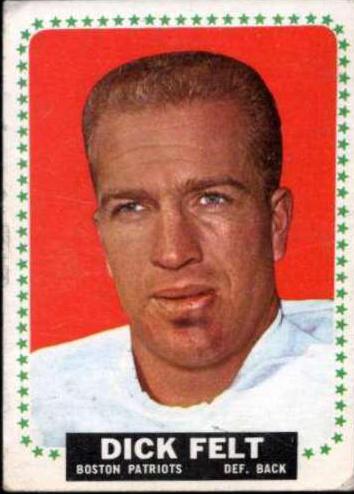 Dick Felt #9 Football Cards 1964 Topps