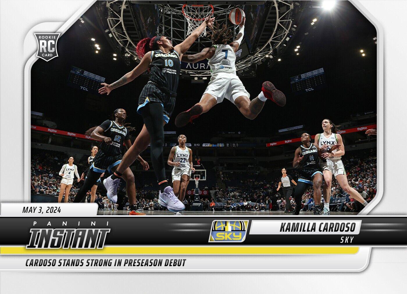 Kamilla Cardoso #4 Basketball Cards 2024 Panini Instant WNBA