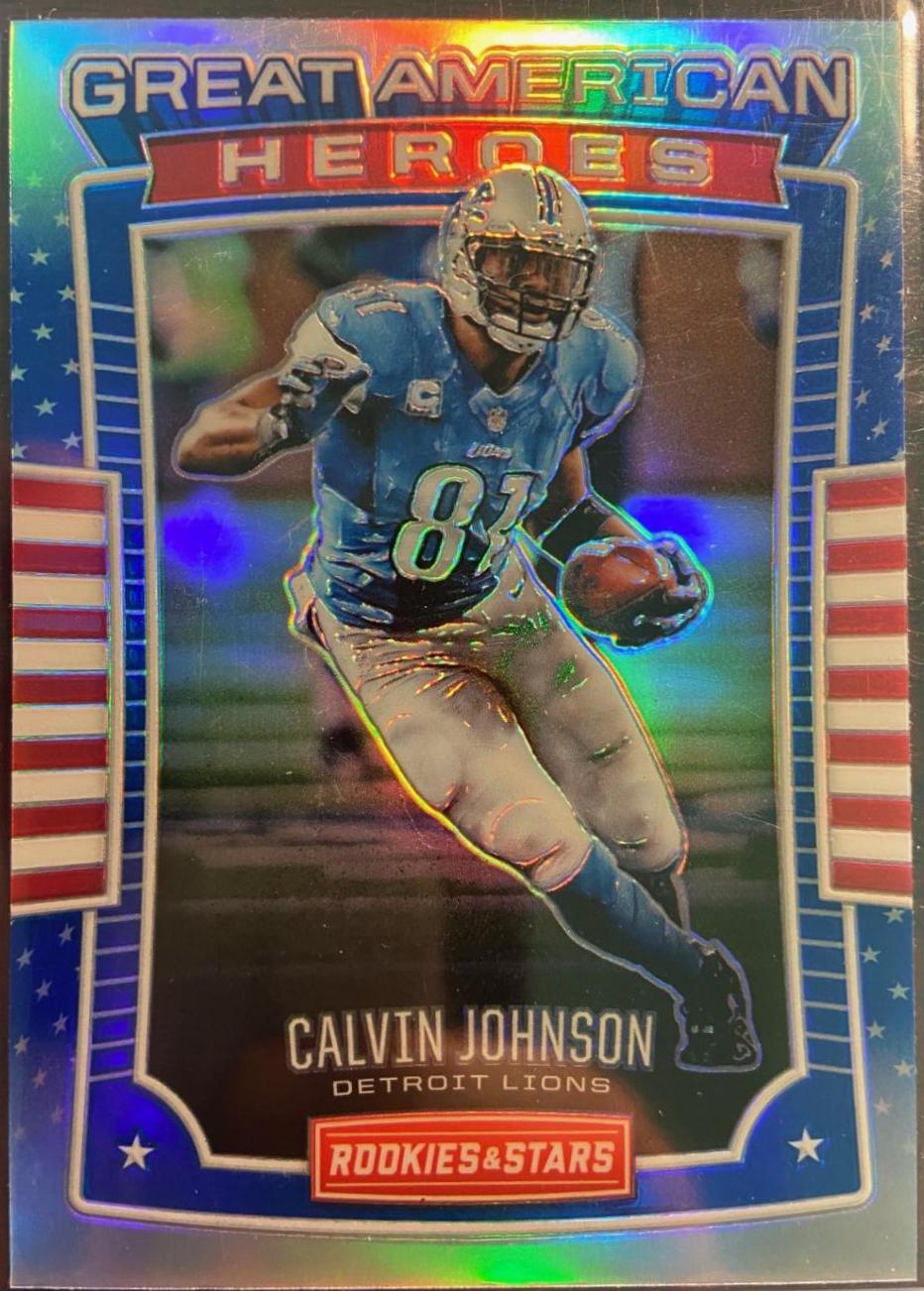 Calvin Johnson #33 Football Cards 2017 Panini Rookies & Stars Great American Heroes