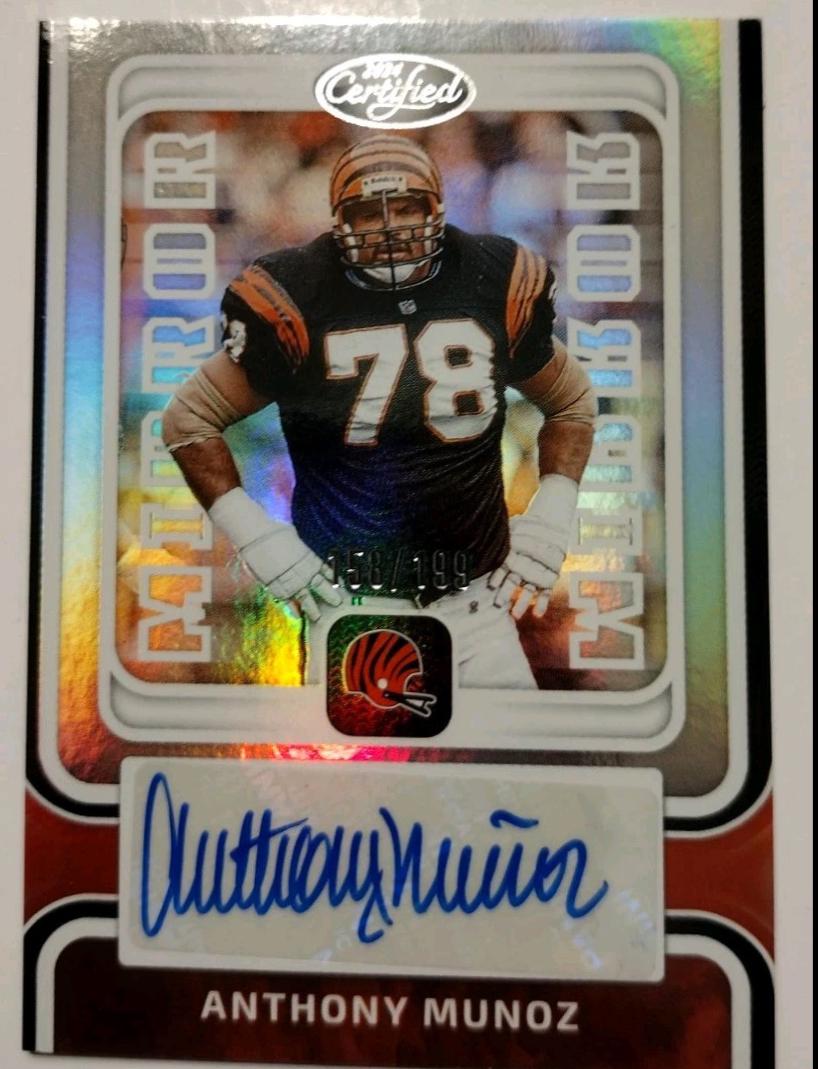 Anthony Munoz #MS-AM Football Cards 2024 Panini Certified Mirror Signature