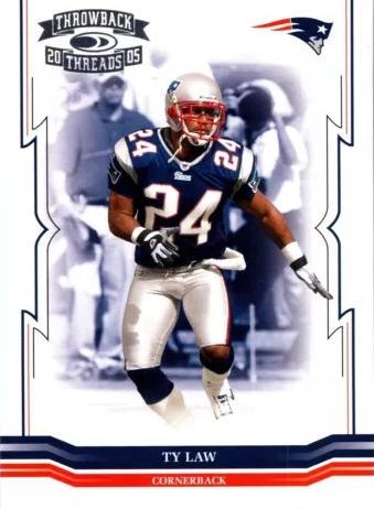 Ty Law #89 2005 Panini Donruss Throwback Threads Football