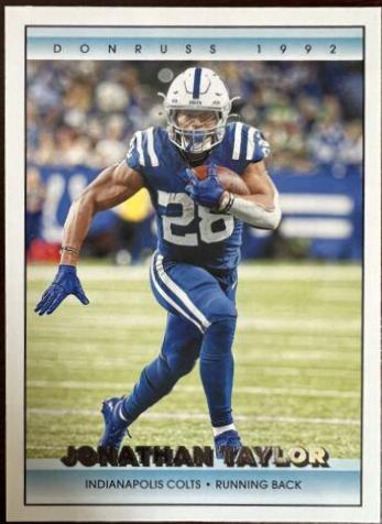 Jonathan Taylor #13 Football Cards 2022 Panini Donruss Retro 1992