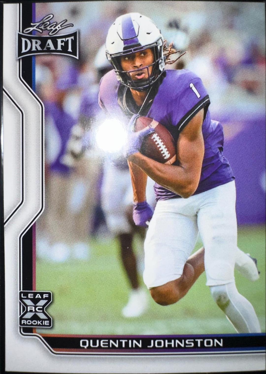 Quentin Johnston #B1-10 Football Cards 2023 Leaf Draft V1
