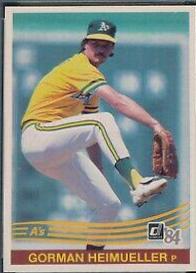 Gorman Heimueller #131 Baseball Cards 1984 Donruss