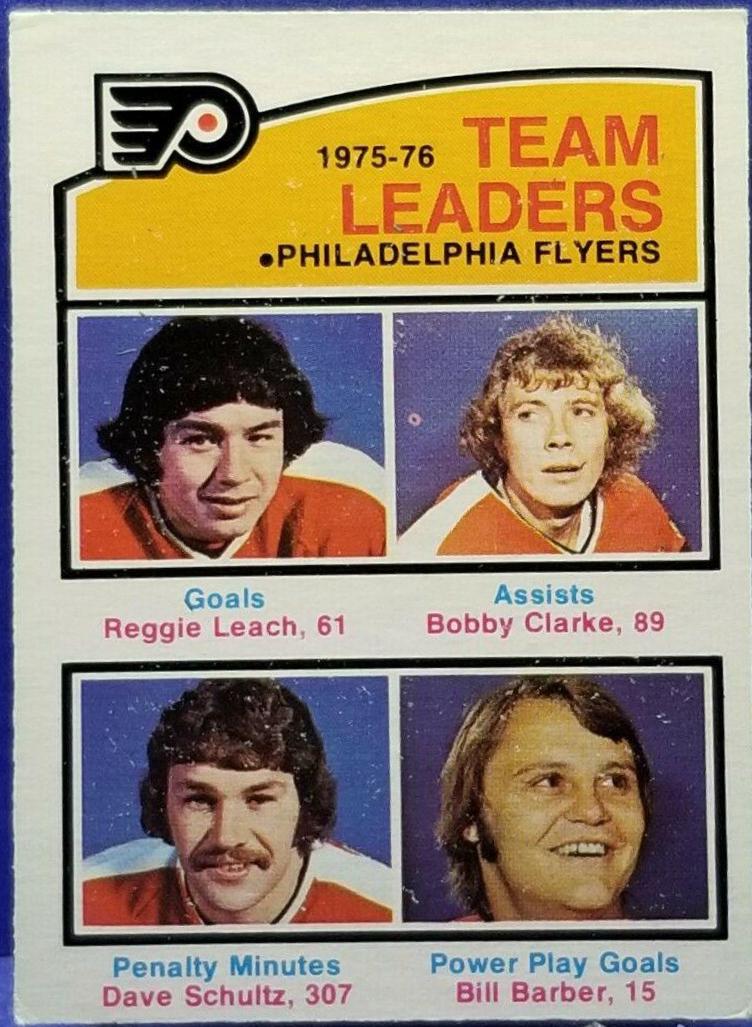 Flyers Team Leaders #391 Hockey Cards 1976 O-Pee-Chee