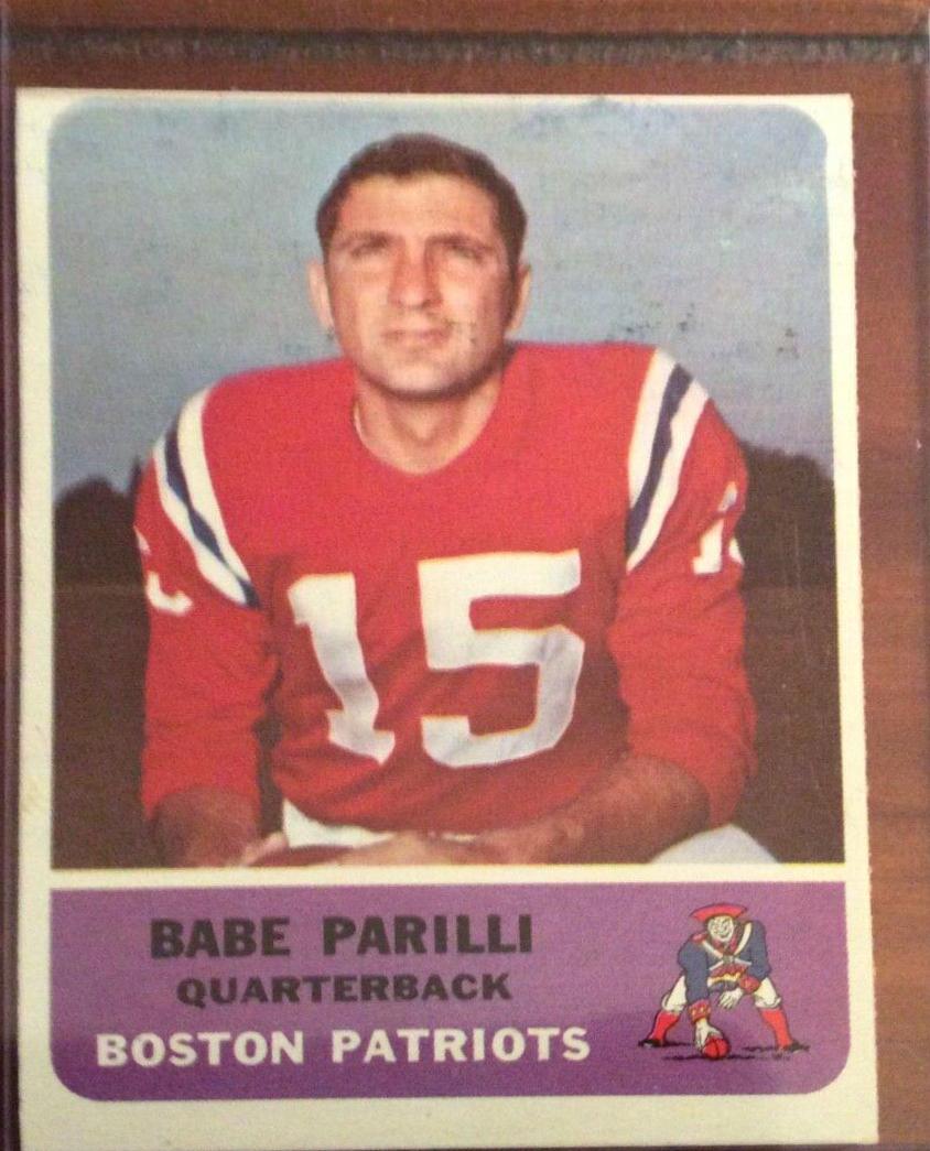 Babe Parilli #4 Football Cards 1962 Fleer