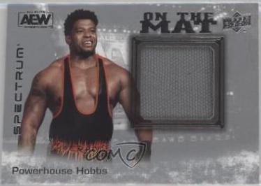 Powerhouse Hobbs #OTM-22 Wrestling Cards 2021 Upper Deck AEW Spectrum On the Mat Relics