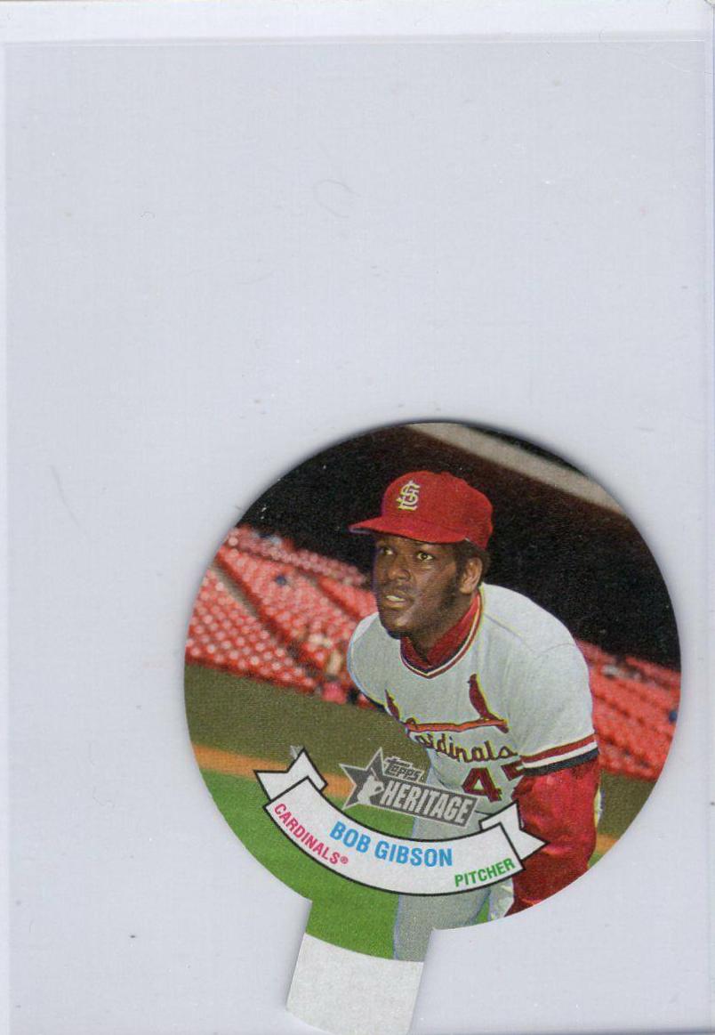 Bob Gibson #13 Baseball Cards 2021 Topps Heritage 1972 Candy Lids