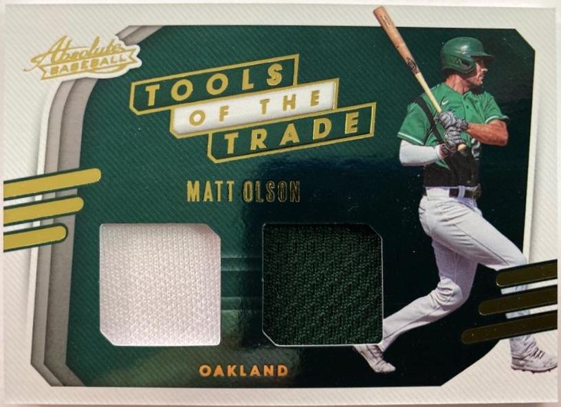 Matt olson #TT2-MA Baseball Cards 2021 Panini Absolute Tools of the Trade 2 Swatch