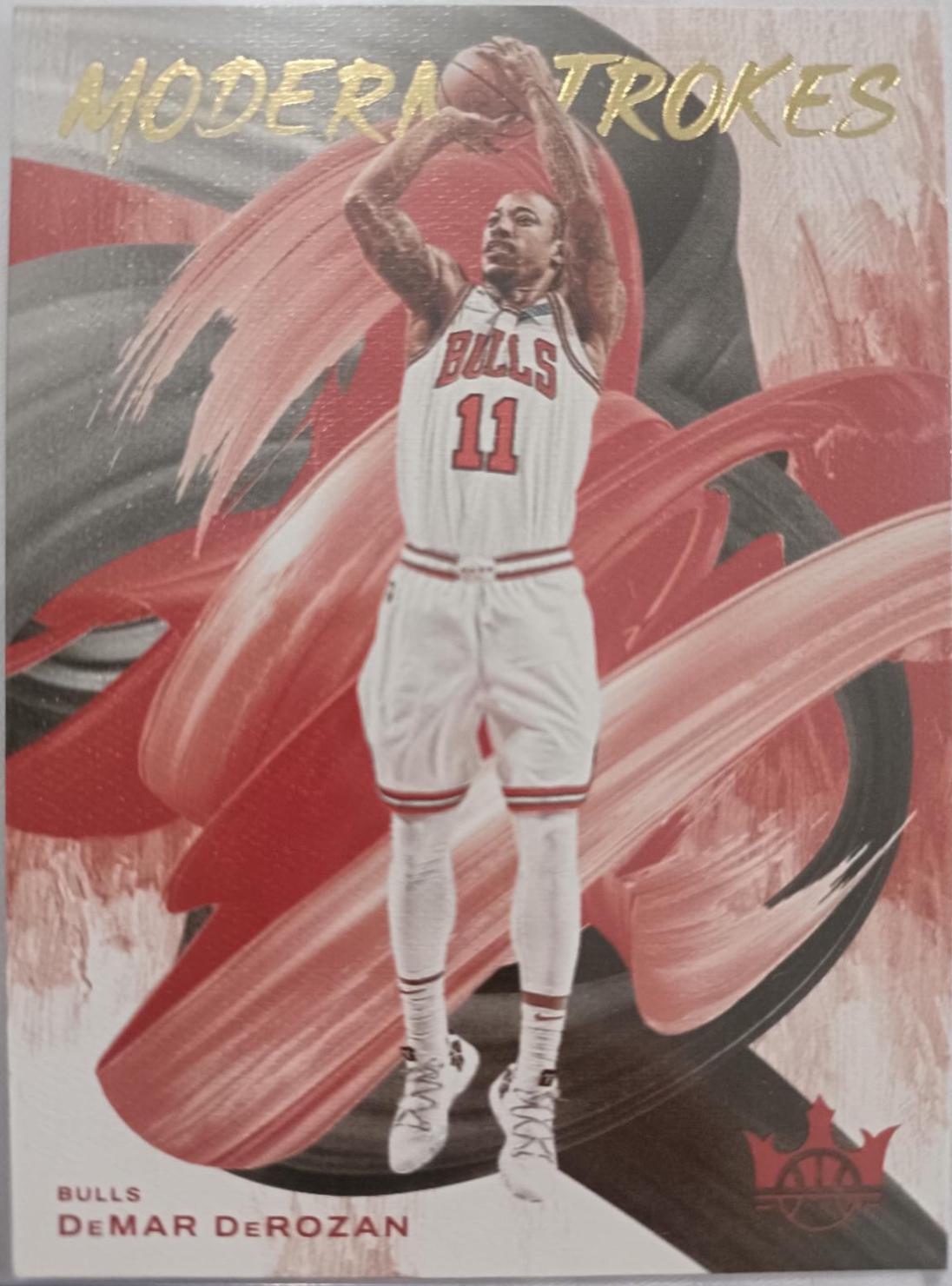 DeMar DeRozan #9 Basketball Cards 2021 Panini Court Kings Modern Strokes