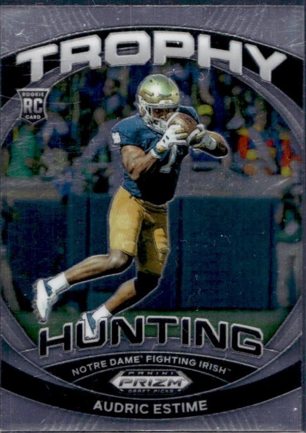 Audric Estime #1 Football Cards 2024 Panini Prizm Draft Picks Trophy Hunting