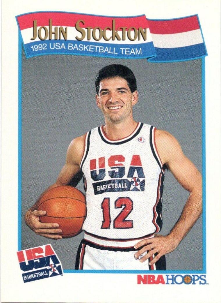 John Stockton #584 Basketball Cards 1991 Hoops