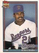 Ruben Sierra #18 Baseball Cards 1991 Topps Cracker Jack Series 2