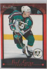 Paul Kariya #10 Hockey Cards 2000 Topps Premier Plus Prices