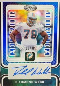 Richmond Webb [Blue] #2 Football Cards 2024 Panini Certified Mirror Signature