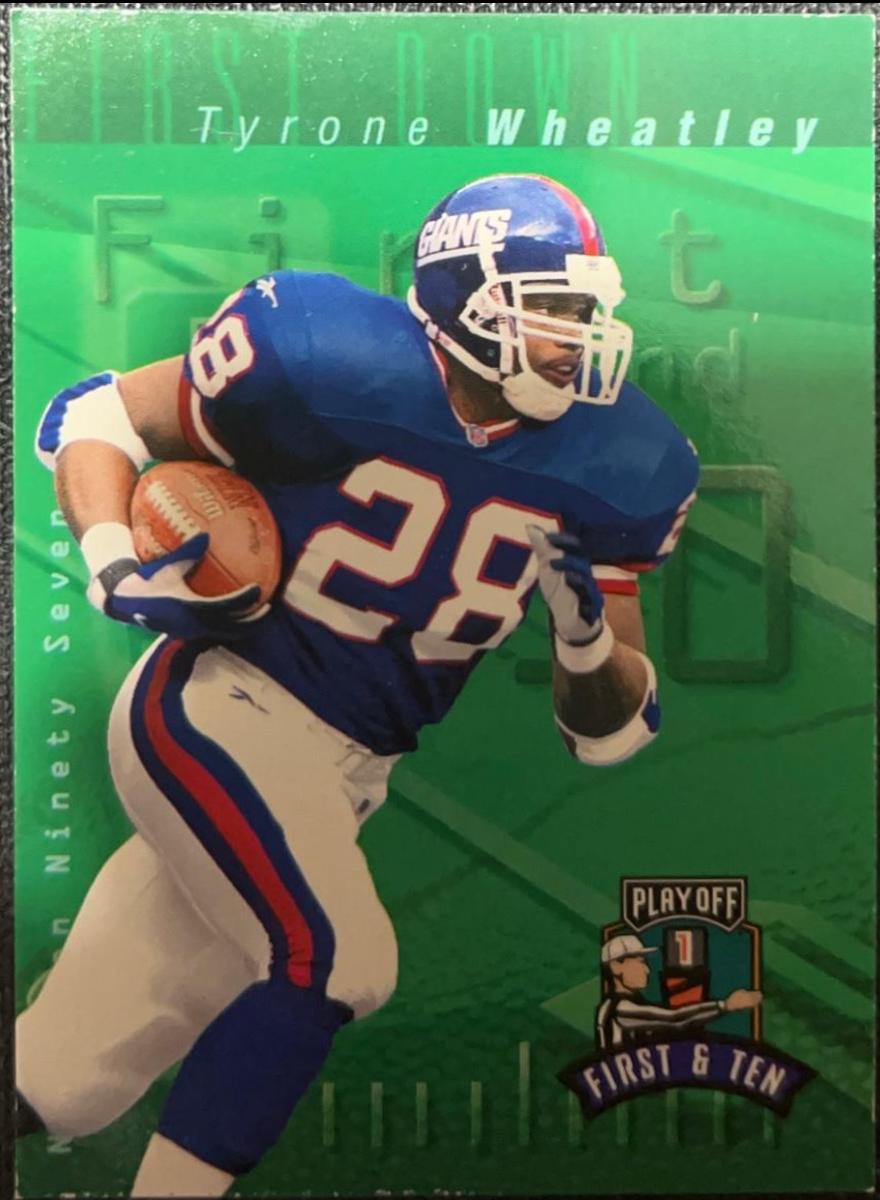 Tyrone Wheatley #28 Football Cards 1997 Playoff 1st & 10