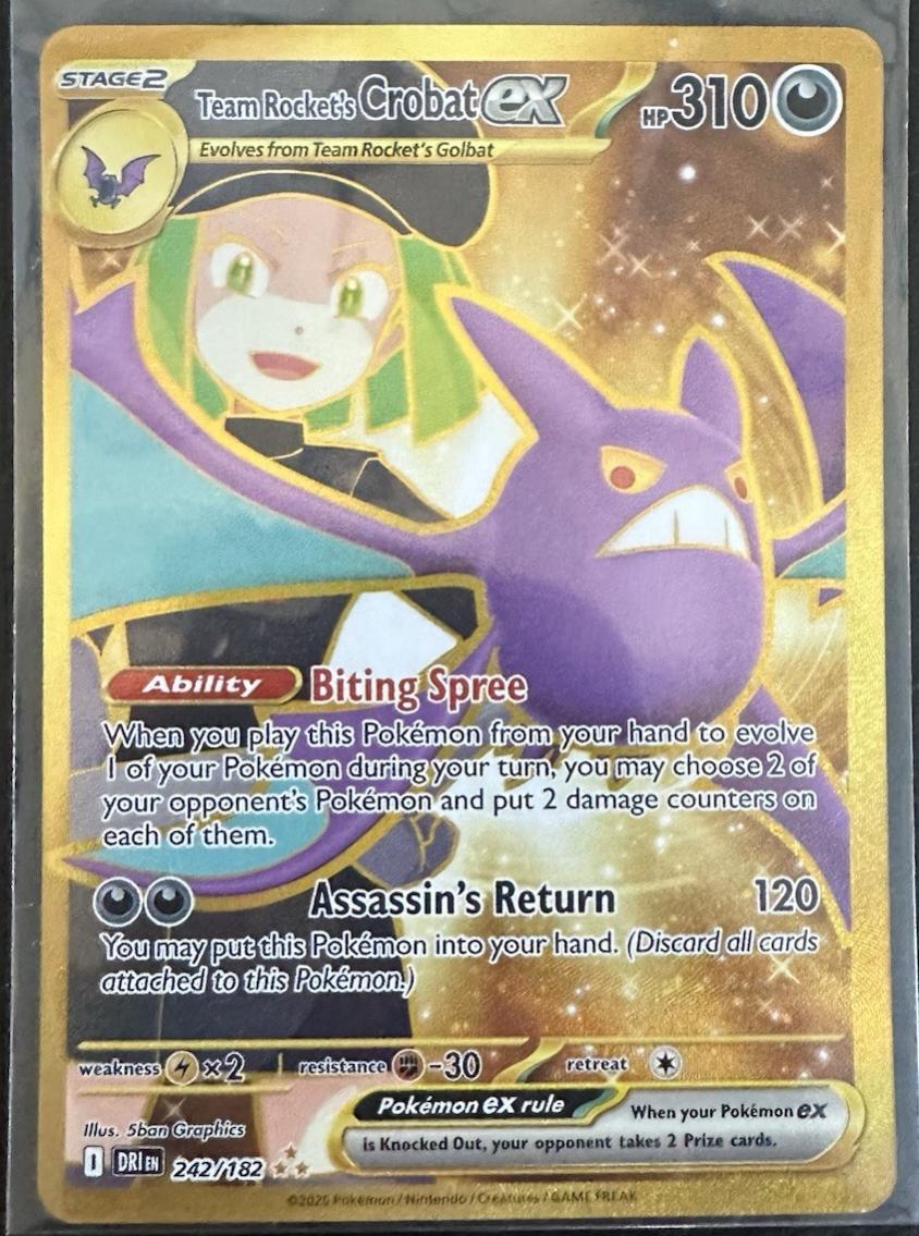 Team Rocket's Crobat ex #242 Pokemon Destined Rivals
