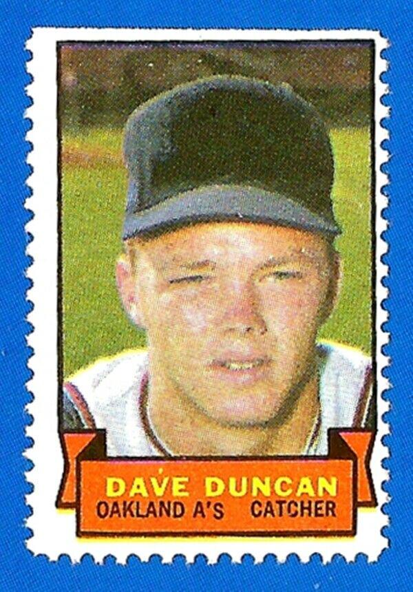 Dave Duncan Baseball Cards 1969 Topps Stamps