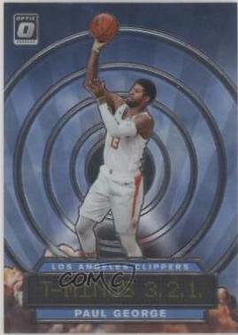Paul George #3 Basketball Cards 2019 Panini Donruss Optic T-Minus 3,2,1