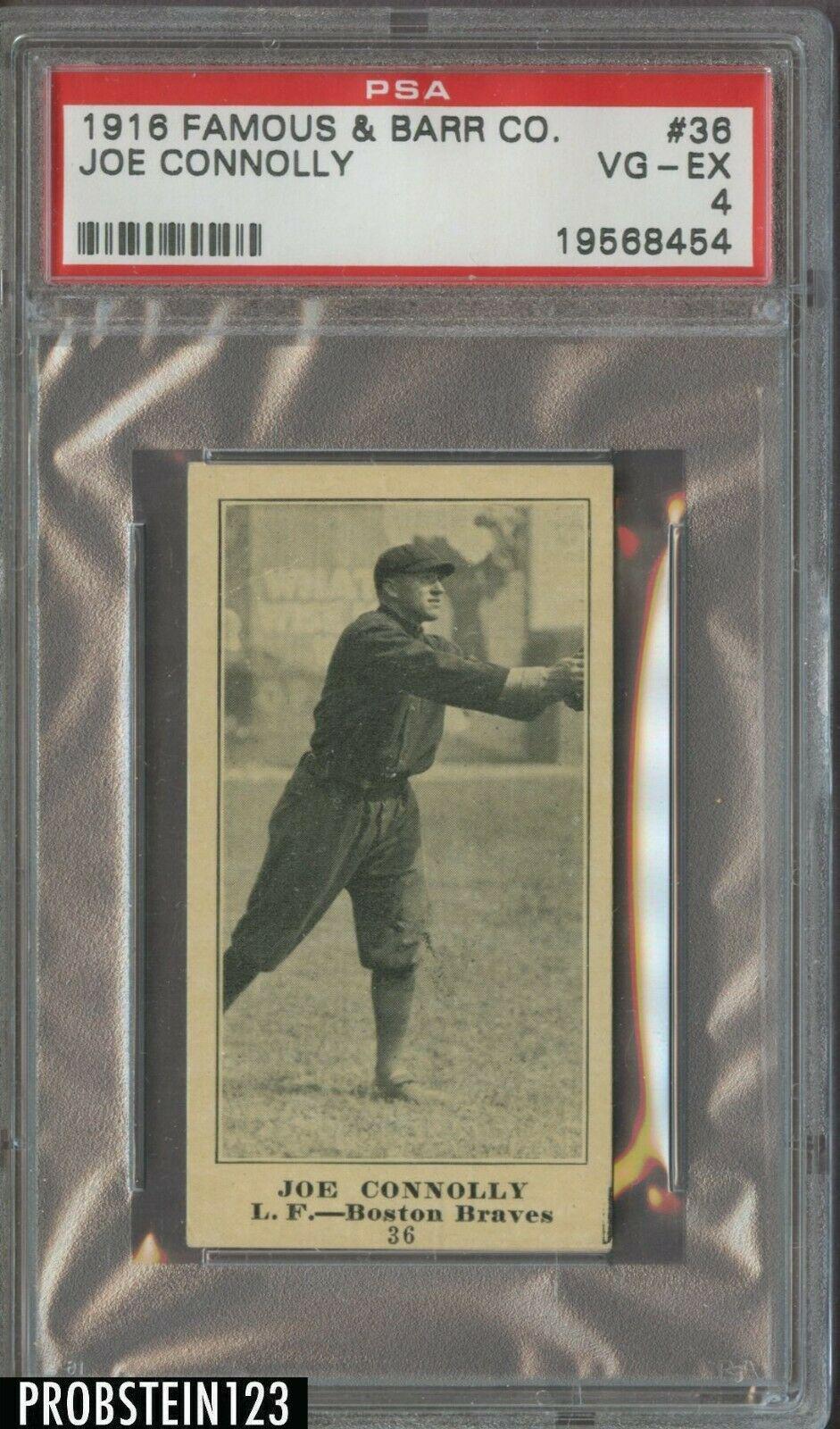 Joe Connolly #36 Baseball Cards 1916 Famous & Barr Co