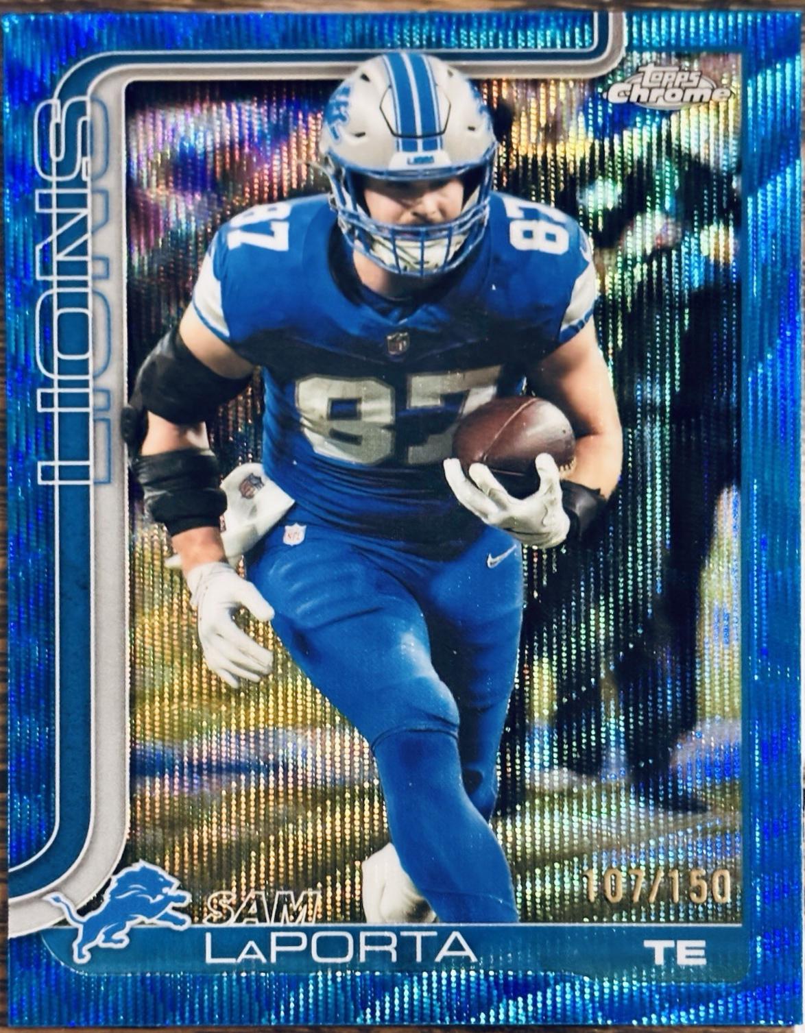 Sam LaPorta [Blue Wave Refractor] #100