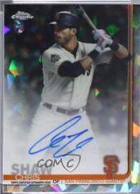 Chris Shaw #CS Baseball Cards 2019 Topps Chrome Sapphire Rookie Autographs