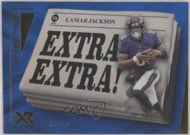 Lamar Jackson #EXT5 Football Cards 2021 Panini XR Extra