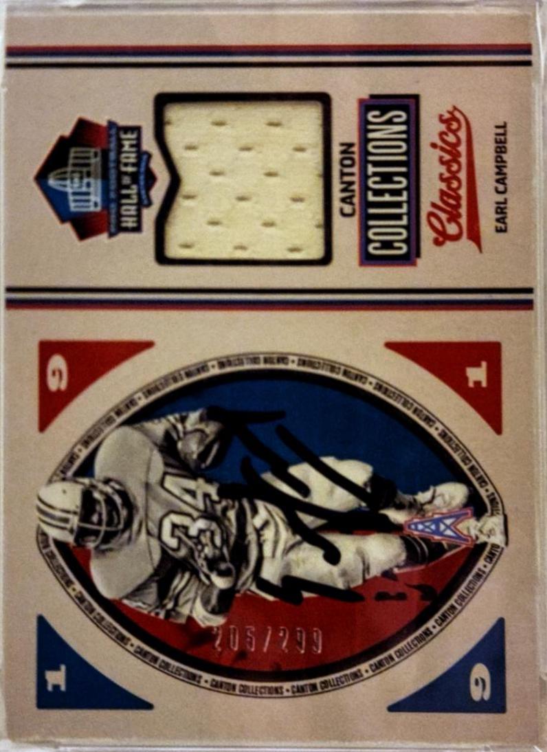 Earl Campbell #HOF-EC Football Cards 2017 Panini Classics Canton Collections Swatches