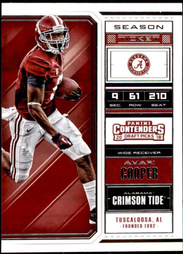 Amari Cooper #5 Football Cards 2018 Panini Contenders Draft Picks