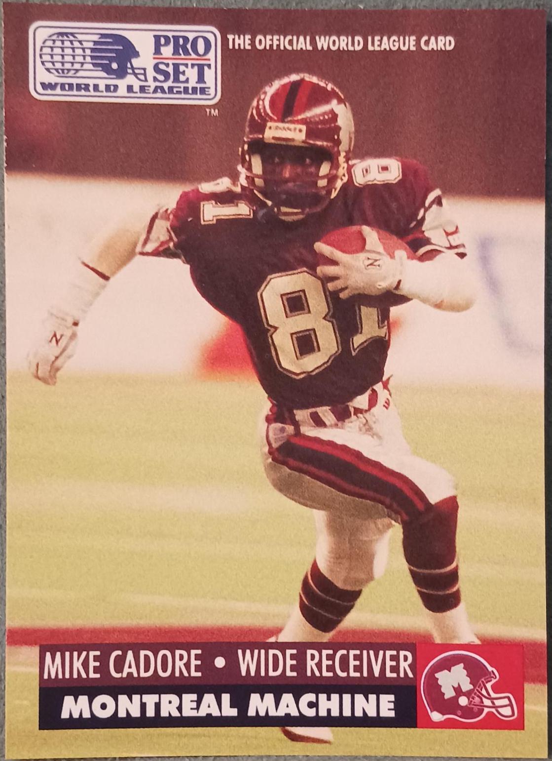 Mike Cadore #87 1991 Pro Set Wlaf Football