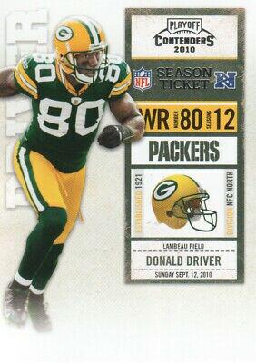 Donald Driver #36 Football Cards 2010 Playoff Contenders