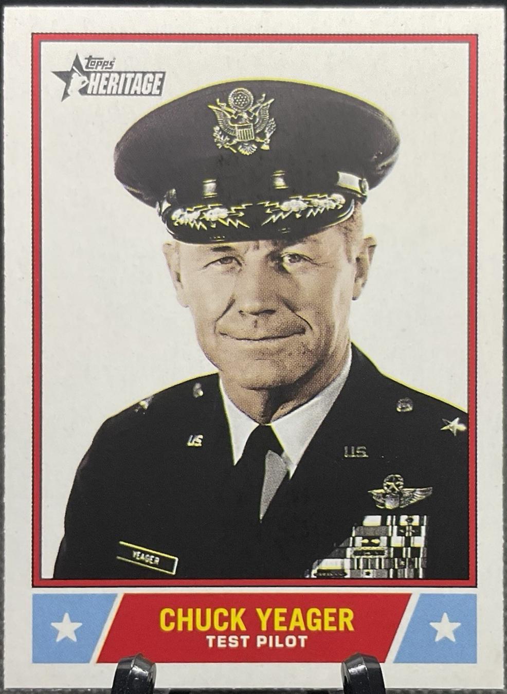 Chuck Yeager #NS-38 Baseball Cards 2025 Topps Heritage Notable American