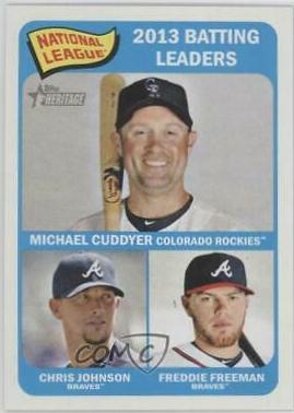 Chris Johnson, Freddie Freeman, Michael Cuddyer #2 Baseball Cards 2014 Topps Heritage