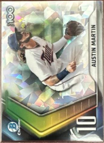 Austin Martin [Atomic] #BTP-10 Baseball Cards 2022 Bowman Scouts' Top 100