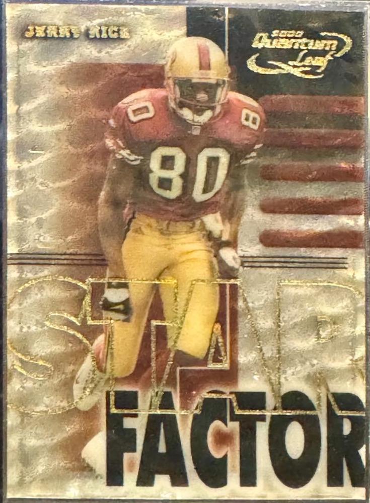 Jerry Rice #SF21 Football Cards 2000 Quantum Leaf Star Factor