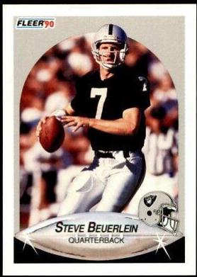 Steve Beuerlein #251 Football Cards 1990 Fleer