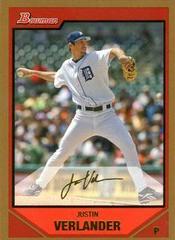 Justin Verlander #2 Baseball Cards 2007 Bowman Gold Prices