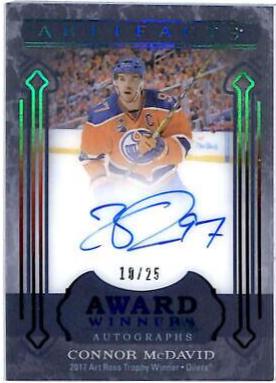 Connor McDavid #AWA-CM Hockey Cards 2022 Upper Deck Artifacts Award Winner Autographs