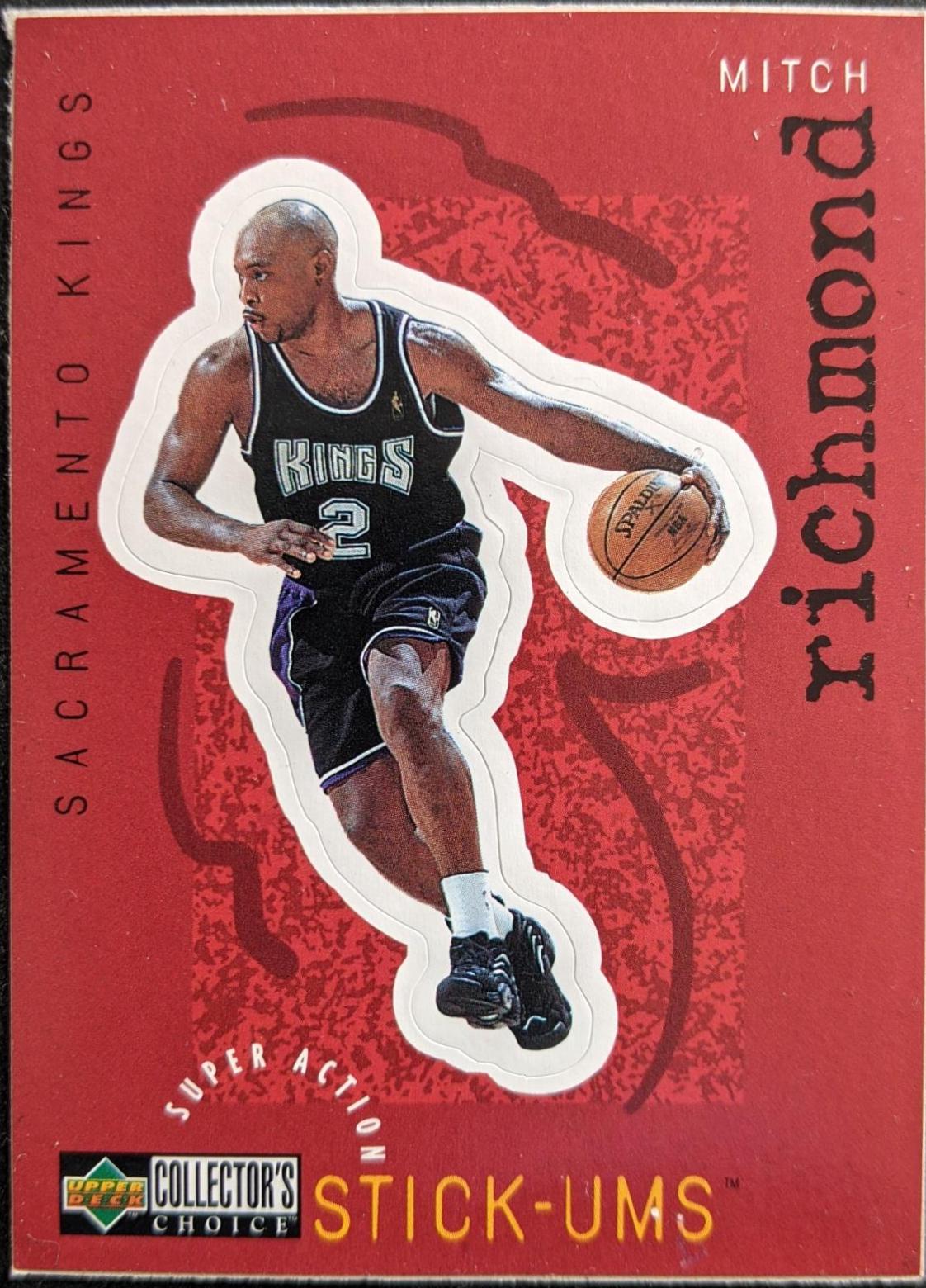 Mitch Richmond #S23 Basketball Cards 1997 Collector's Choice Super Action Stick Ums
