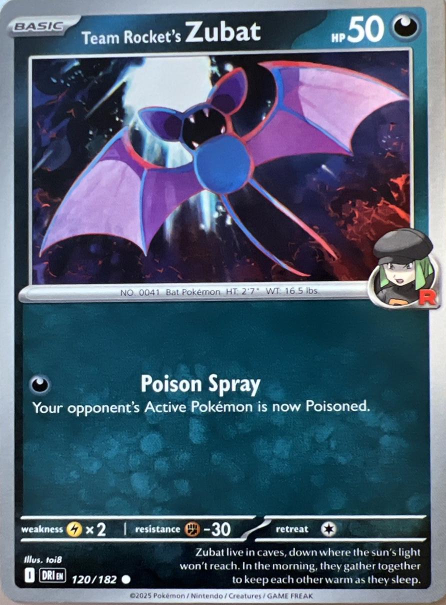 Team Rocket's Zubat #120 Pokemon Destined Rivals