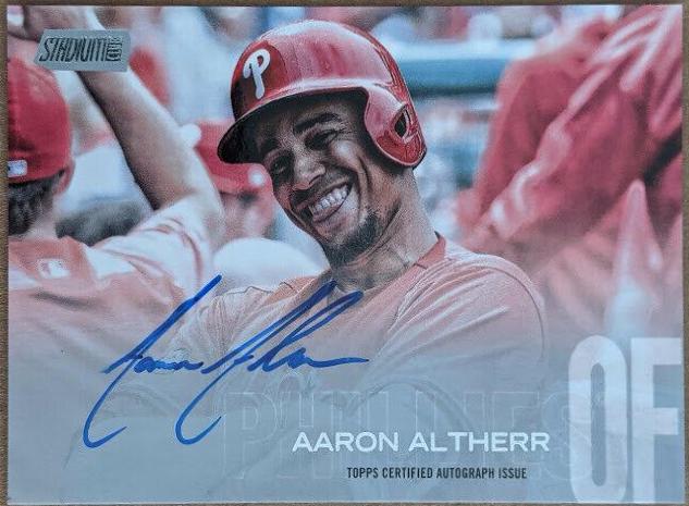 Aaron Altherr #SCA-AA Baseball Cards 2018 Stadium Club Autographs