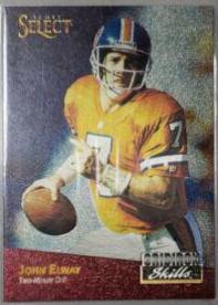 John Elway #4 Football Cards 1993 Panini Select Gridiron Skills