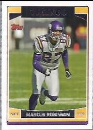 Marcus Robinson #5 Football Cards 2006 Topps