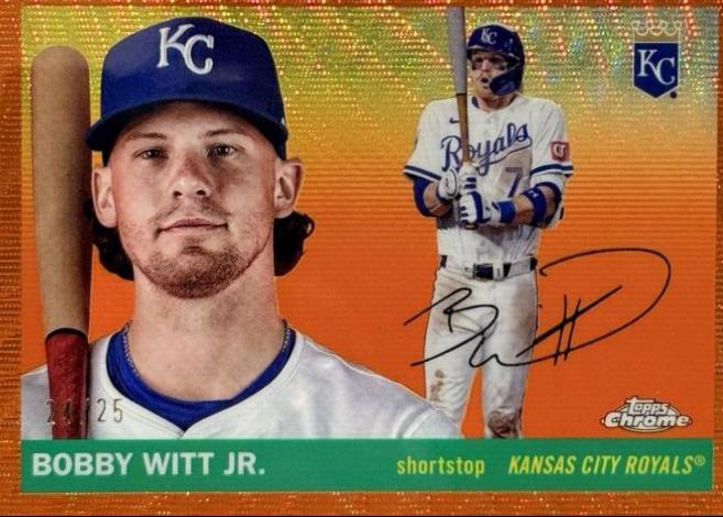 2025 Topps Chrome Platinum Bobby Witt Jr. [Orange Wave] #41 card