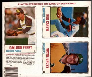 Gaylord Perry, Rod Carew, Wayne Gross